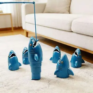 Fishing Battle Educational Toy, Parent-Child Interactive Board Game, Adjustable Long and Short Fish, Early Learning Fun