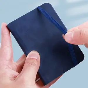 Mini A7 Notebook Portable Notepad with Small Pocket B5 Leather Cover Waterproof Skin Feel, Compact Journal for Daily Use