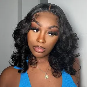 Wiggins Hair Body Wave Glueless Human Hair 7x4 Bob Wig Ready To Go Pre Cut Lace Closure Wig Pre Bleached 7x5 Bob Wig Pre Plucked