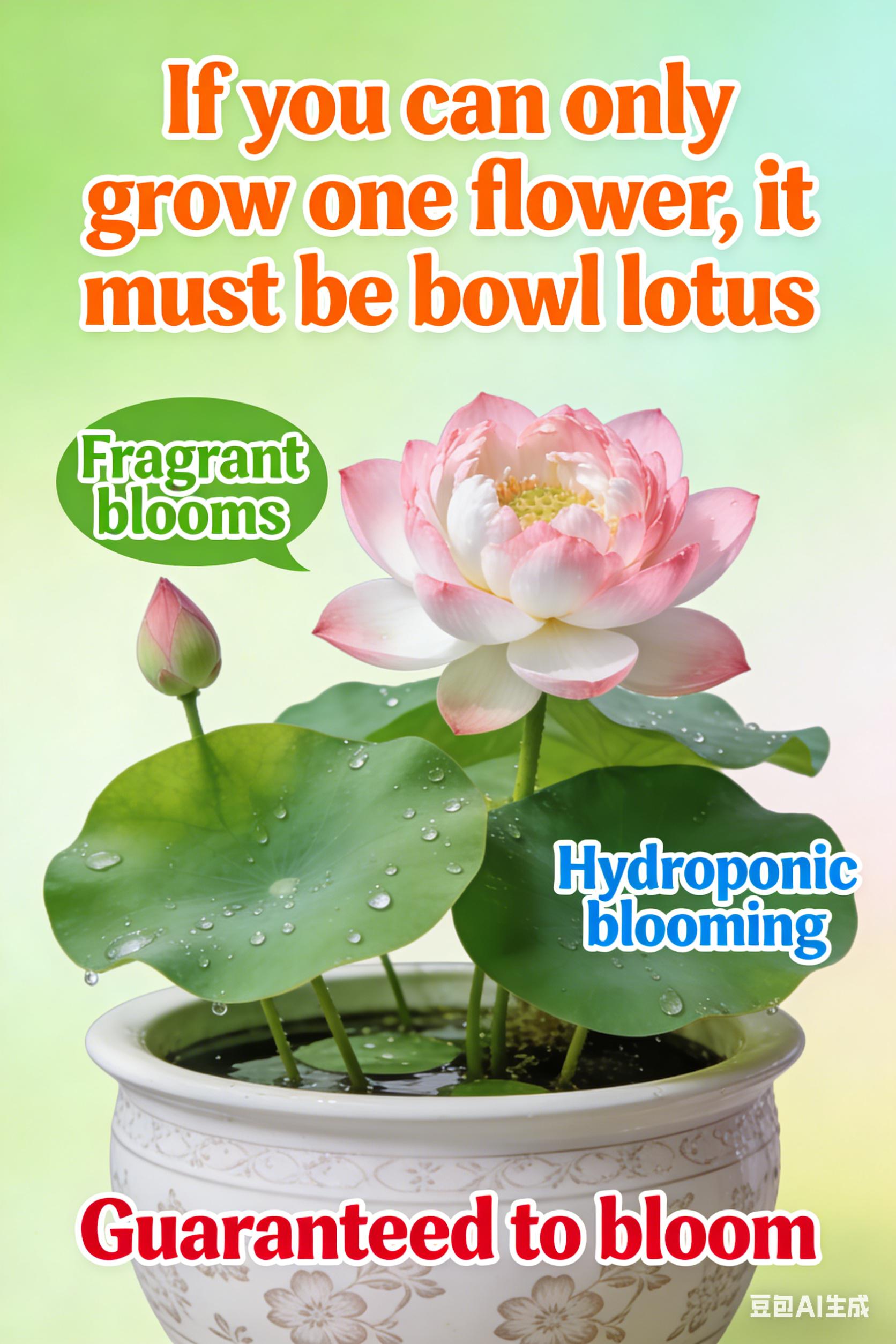 20 Mixed Color Bonsai Lotus Seeds for Ornamental Ponds & Home Planting - Easy to Plant, All Seasons, Open Mouth Bowl Variety