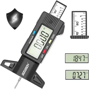 Digital Tyre Tread Depth Gauge UK,0-25.4 Mm Inch Tyre Guage Digital with Large LCD Display and Tire Tread Depth Measuring Tool for ,,