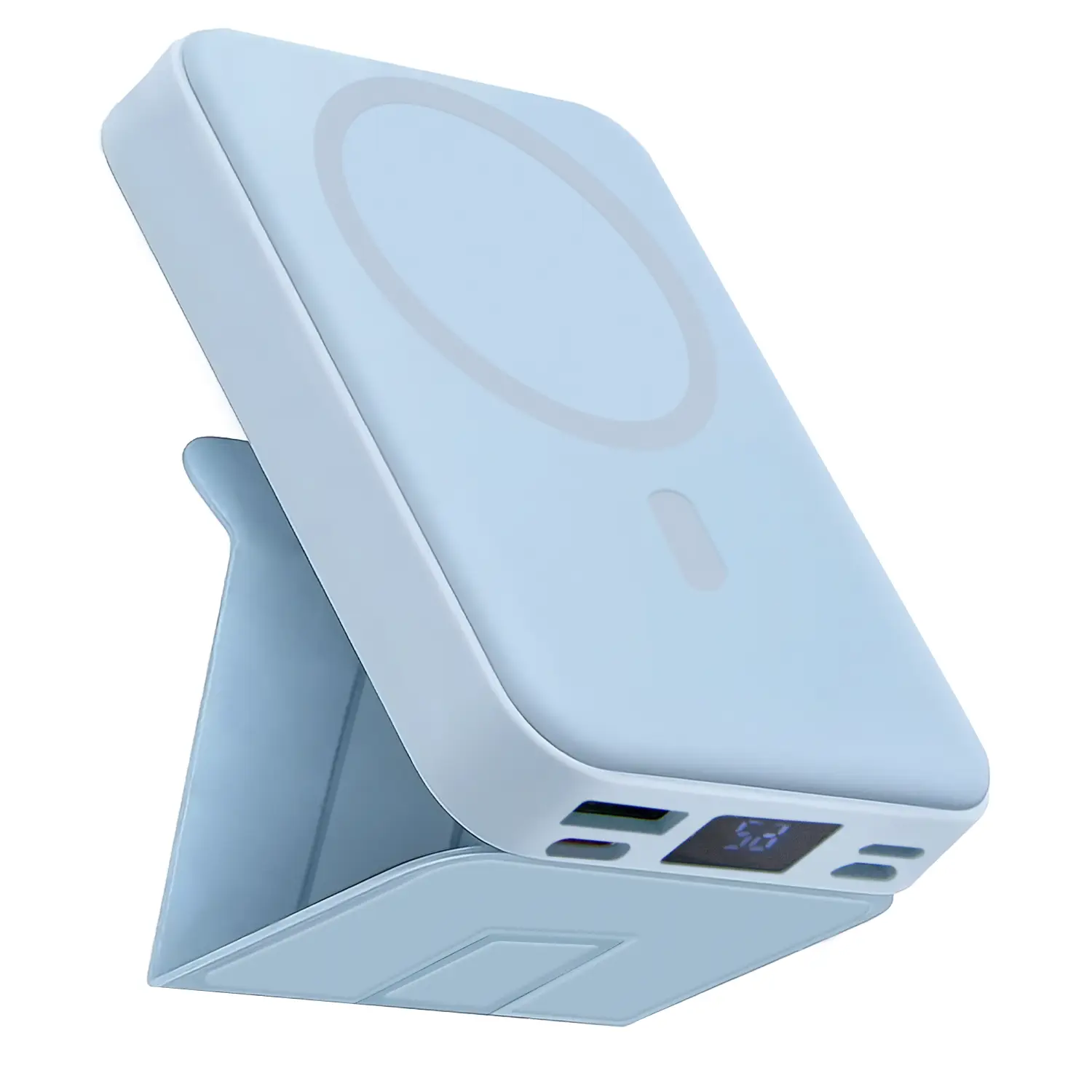 Magnetic Power Bank, 10000mAh with 22.5W PD Fast Charging.3 Charging interfaces 4 Output Modes.Features a Foldable Stand, USB-C Cable, LED Display, fo
