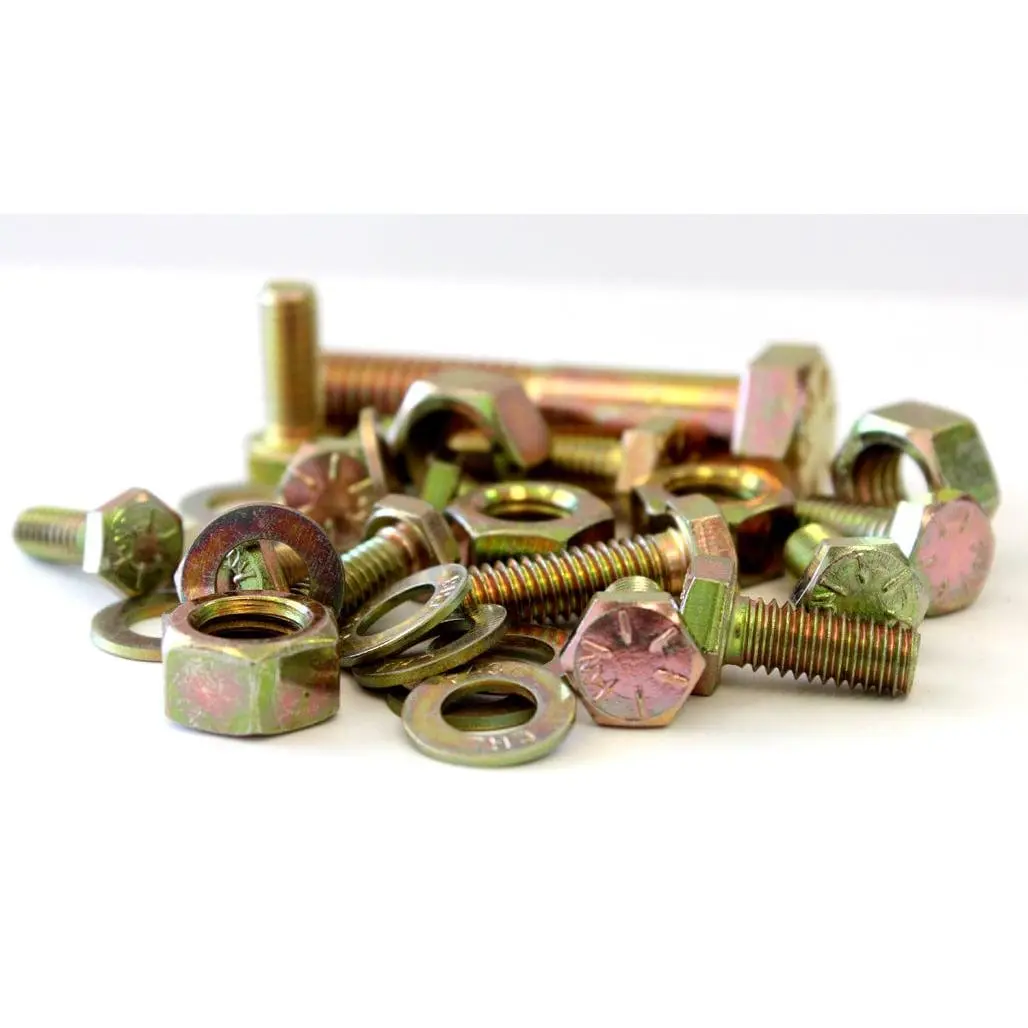 2510-Piece Grade 8 USS Coarse Thread Hardware Kit with Heavy Duty Bolts, Hex Cap Screws, Hex Nuts, Flat Washers, Lock Washers