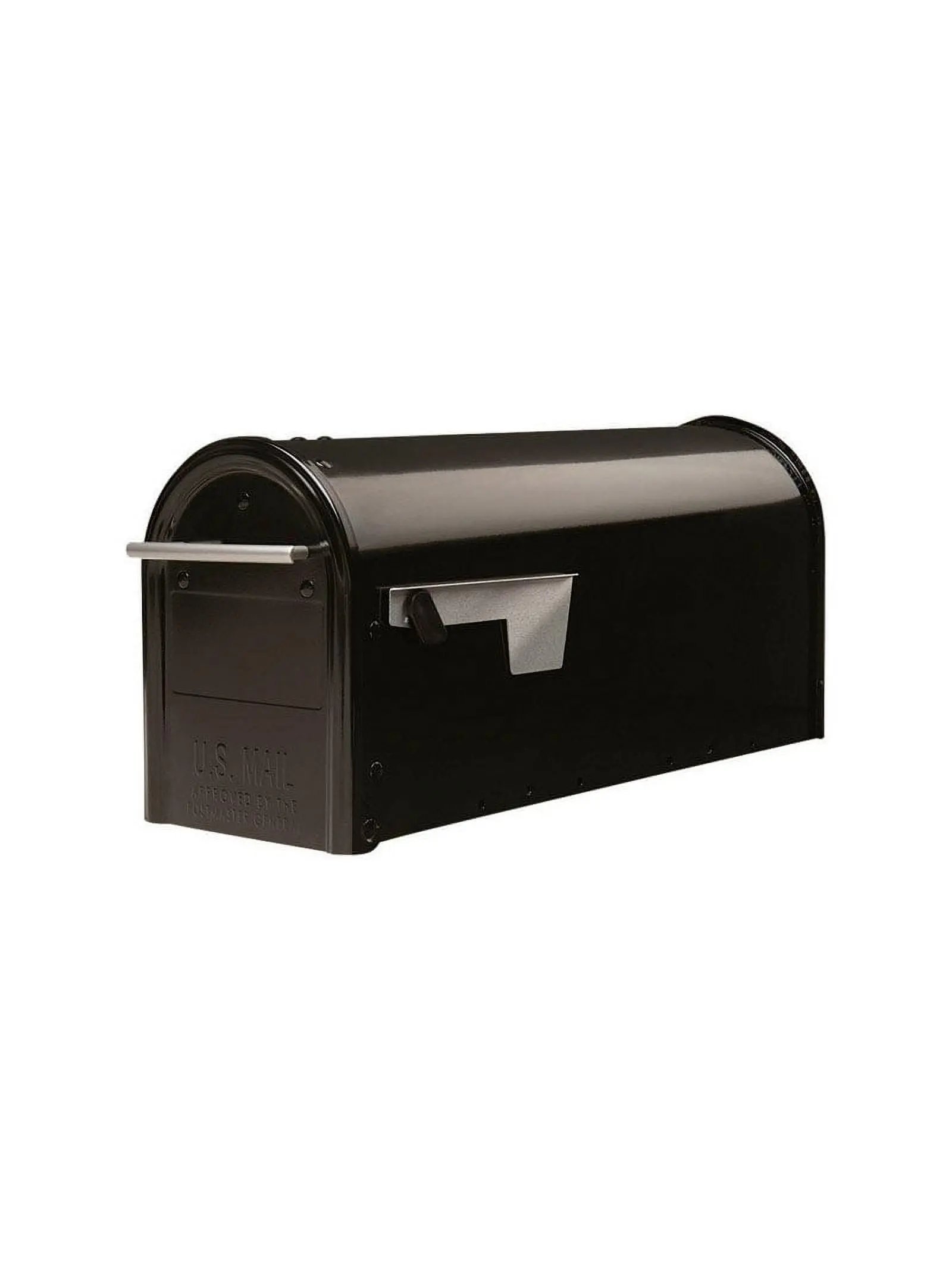 Gibraltar Mailboxes 5001723 Franklin Contemporary Galvanized Steel Post Mount Mailbox, Black