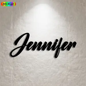1pc Script Font Metal Wall Art, Stylish Script Font Statue Mural, Ideal Gift for New Year, Christmas, Personalized Decor Enthusiasts,  Wall Sculptures, Perfect for Living Room Wall & Garden Fence Wall, Elegant Customized Wall Art