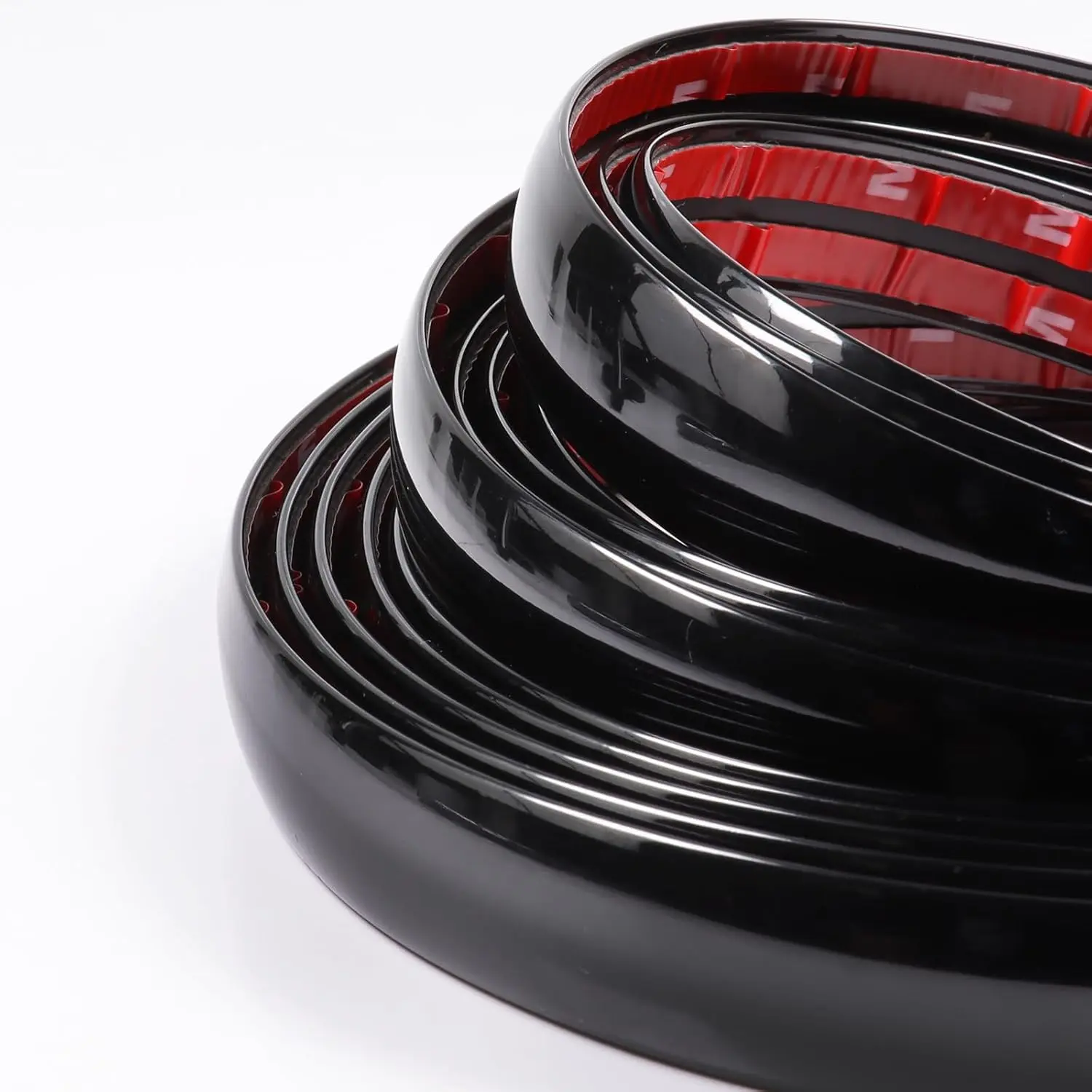 16FT Automotive Trim Molding Glossy Black 1"(25mm) Heavy-Duty Car Moldings Trim UV Protected Scratch-Proof for Truck RV Body Side Door Window Bumper, Self Adhesive