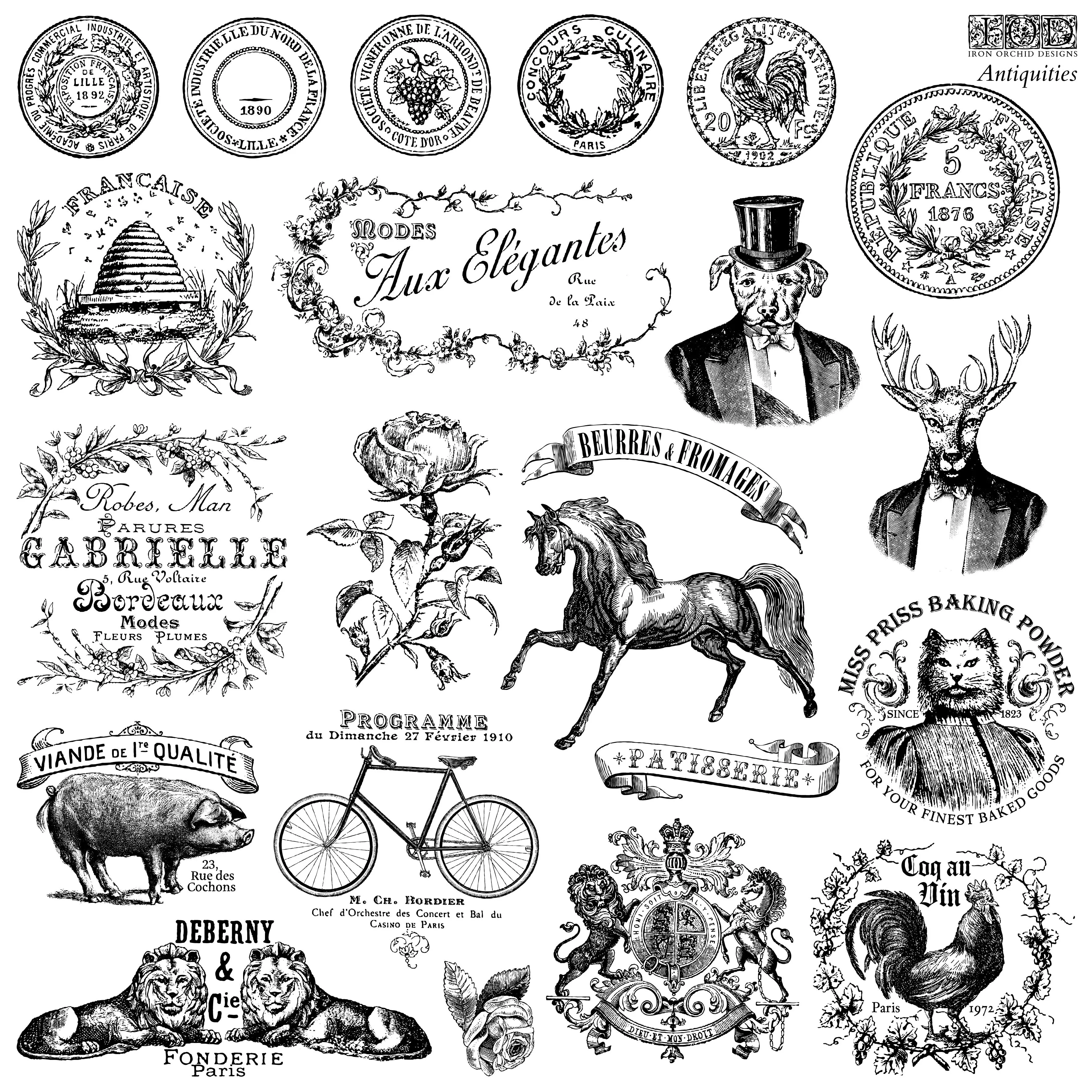 Antiquities 12x12 IOD Stamp