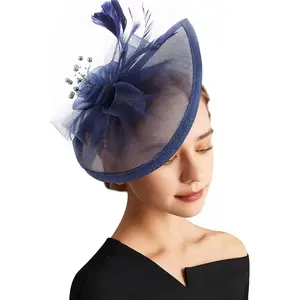 Women Fascinator Hats Tea Party Hat Vintage Pillbox Hat Headband for Cocktail