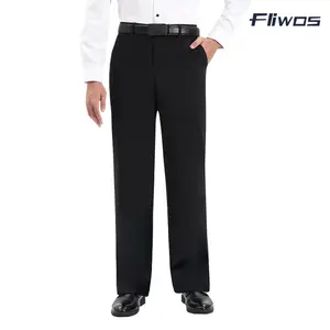 2025 Fliwos Slimastrouser Stretch Straight Leg Pants Classic fit Expandable Waist Business Casual Pants No Ironing Required Menswear Trousers Formal Pocket men's work pants