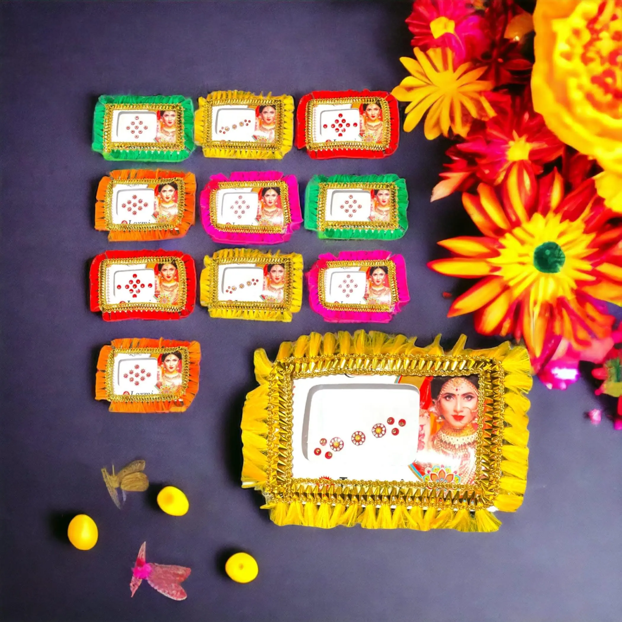 Elegant Multicolor Bindi Collection Set for Women | Velvet Adornments | Ideal for Weddings, Pooja, Festivals | Timeless Bollywood Gift