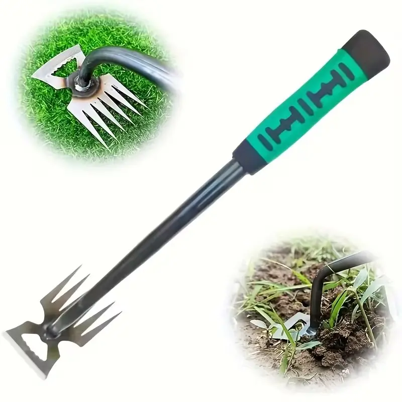 New Weed Removal Tool, Durable Farm and Home Gardening Manual Weeder, Ergonomic Garden Weeding Fork, Outdoor Gardening and Landscaping, Ergonomic Handle, Durable Construction, Garden Hoe, Durable Gardening Tools