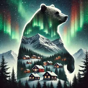 5D DIY Diamond Arts Colorful Painting Kit, Polar Bear Pattern Diamond Arts Colorful Painting Without Frame, Handmade Art Craft for Home Decor