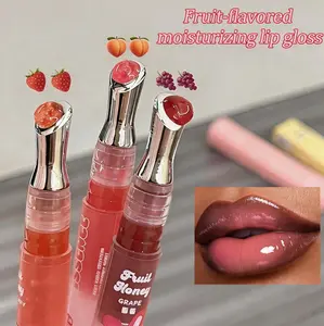 6-Pack Fruit-Flavored Moisturizing Lip Gloss Set, Hydrating and Nourishing for Dry Lips, Non-Sticky Lightweight Shiny Finish, Long-Lasting Comfort Wear, Fresh Fruity Scent, Daily Lip Care Essential, Perfect Gift for Women and Girls