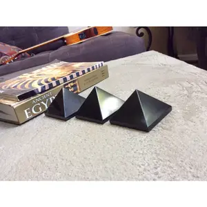 Polished Black Agate Pyramid - Energy Balancer