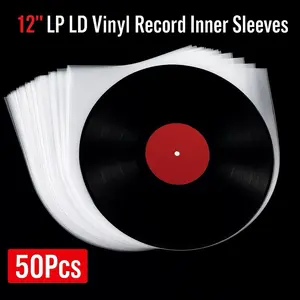 Clear 12” Vinyl Record Sleeves – Anti-Static Outer Covers for LPs (25 / 50 / 100 Pack)