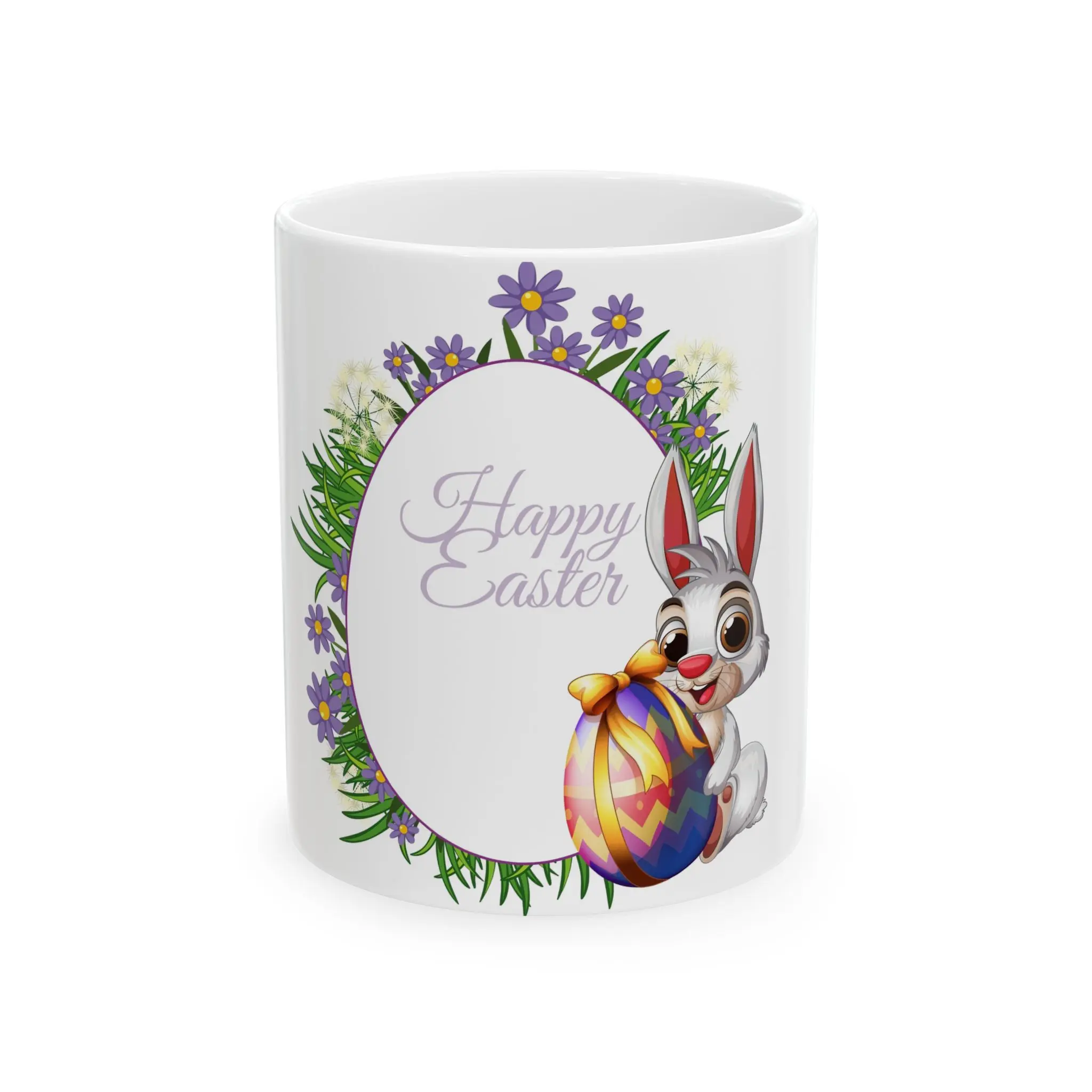 Happy Easter Bunny Egg Mug | Ceramic Coffee Cup