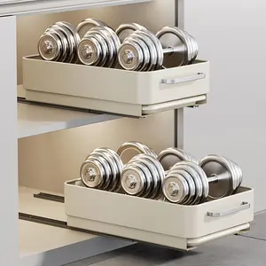 Dish Drying Rack, Pull Out Cabinet Drawer for Kitchen, Carbon Steel with Drip Tray, Space-Saving Organizer for Dishes and Bowls, Easy to Clean – Flat Mesh Colour Milky White
