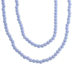 Glow in Dark Beaded Necklace in Stainless Steel 340.00 ctw 34 Inches