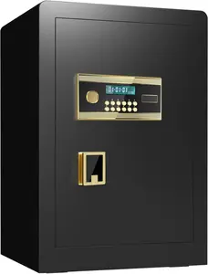 Safe Box, Fireproof Safe Anti-Theft Home Security Safe with Digital Keypad, Mute Function, LED Light & Dual Alarm Small Safe Lock Box for Home Office Cash Jewelry Documents