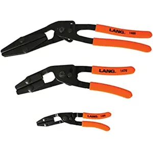 212 MAIN Lang Lock Ring Pliers Set - 3-Piece, Dipped Handle, Holeless Type, Knurled Jaws for Cycling Sports & Outdoor Recreation Equipment
