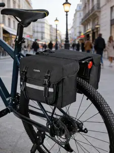 25L Oxford Fabric Bike Rear Seat Bag, Large Capacity, Portable, Tear-Resistant, Ideal for Cycling Accessories, Durable and Lightweight