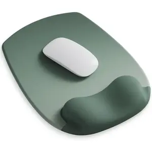 ErgoFlow Gel Wrist Rest Mouse Pad - Ergonomic Cushion for Desk, Cute Aesthetic Computer Decor for Women; Small Mousepad Mat&Laptop Pads - Office, Home Support & Ergo Accessories Supplies(03Sage Green)