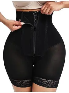 Women's High Waist Tummy Control Shapewear, Waist Trainer Butt Lifter Body Shaper, Fajas Colombianas Postpartum Compression Shorts with Zipper