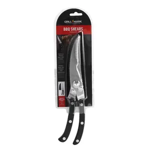 Grill Mark 8109286 Stainless Steel Meat Shears with Black & Silver Handles, Kitchen Utensils