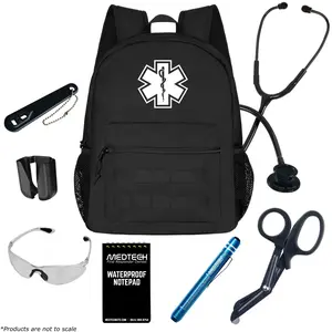 Medtech First Responder Basic Clinical-Stocked Professional Essentials EMT/EMS Basic Kit  Survival Equipment Set