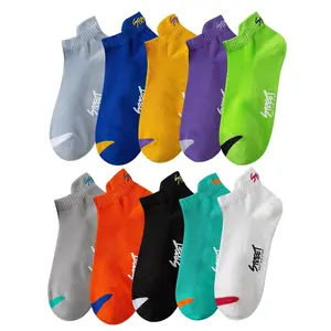 10 Pairs Colorful Low Cut Ankle Socks for Women & Men, Assorted Solid Colors Pack, Lightweight Breathable Socks Thin Sock
