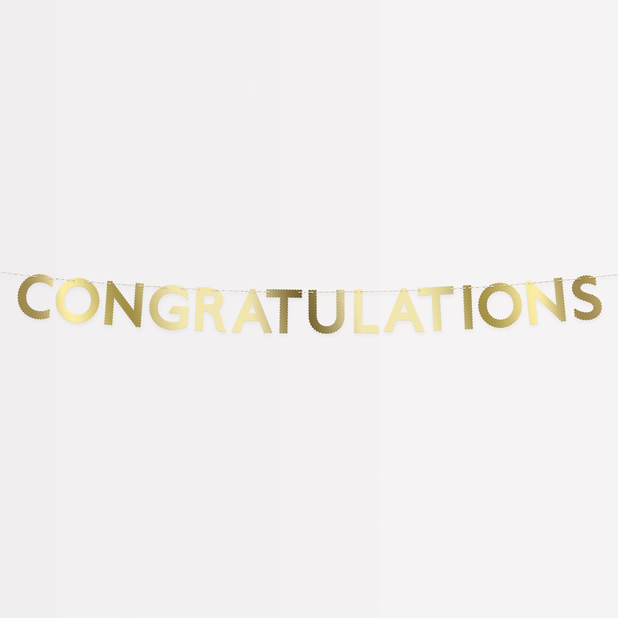 Gold Scallop Congratulations Garland
