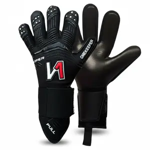 ONEKEEPER Viper Black Goalkeeper Gloves with Removable Strap
