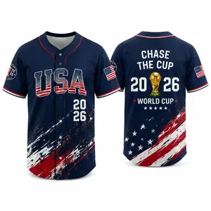 USA 2026 Soccer Fan Jersey for Men Women, Baseball Style Football Supporter Shirt, Patriotic Graphic Tee, American Fan Apparel Gift Outfit