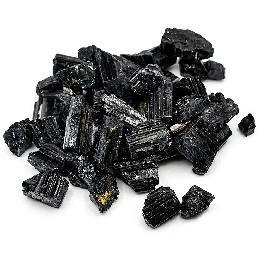 Black Tourmaline Raw 1 lb — Medium Bulk Rough Stones for Protection &amp; Grounding