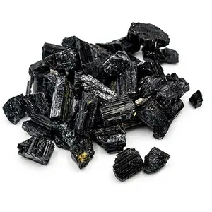 Black Tourmaline Raw 1 lb — Medium Bulk Rough Stones for Protection &amp; Grounding