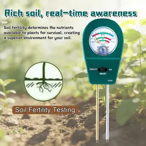 3-in-1 Soil pH, Moisture & Fertility Meter, No Batteries Required, Instant Soil Tester for Indoor & Outdoor Plants, Garden & Lawn
