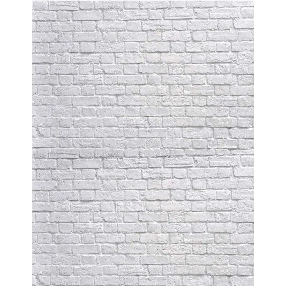 White Brick Wall Backdrop White Brick Photo Backdrop Thin Vinyl Photography Background Studio Prop 10931(5x7FT)