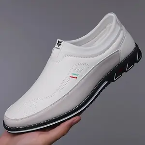 Casual fashion leather shoes  Men's Solid Dress Shoes��Men's men's office shoes Simple and stylish casual leather shoes