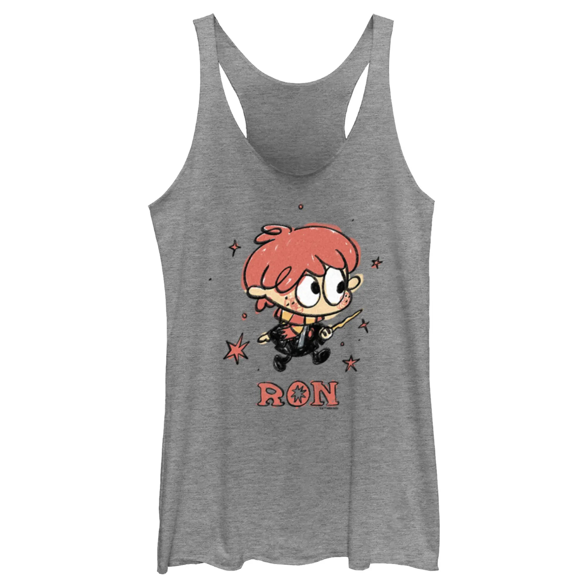 Women's Harry Potter Ron Starry Cartoon Racerback Tank Top