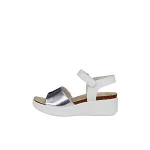 ECCO Flowt Wedge Cork Sandals Silver / White  272313-60989 Women's