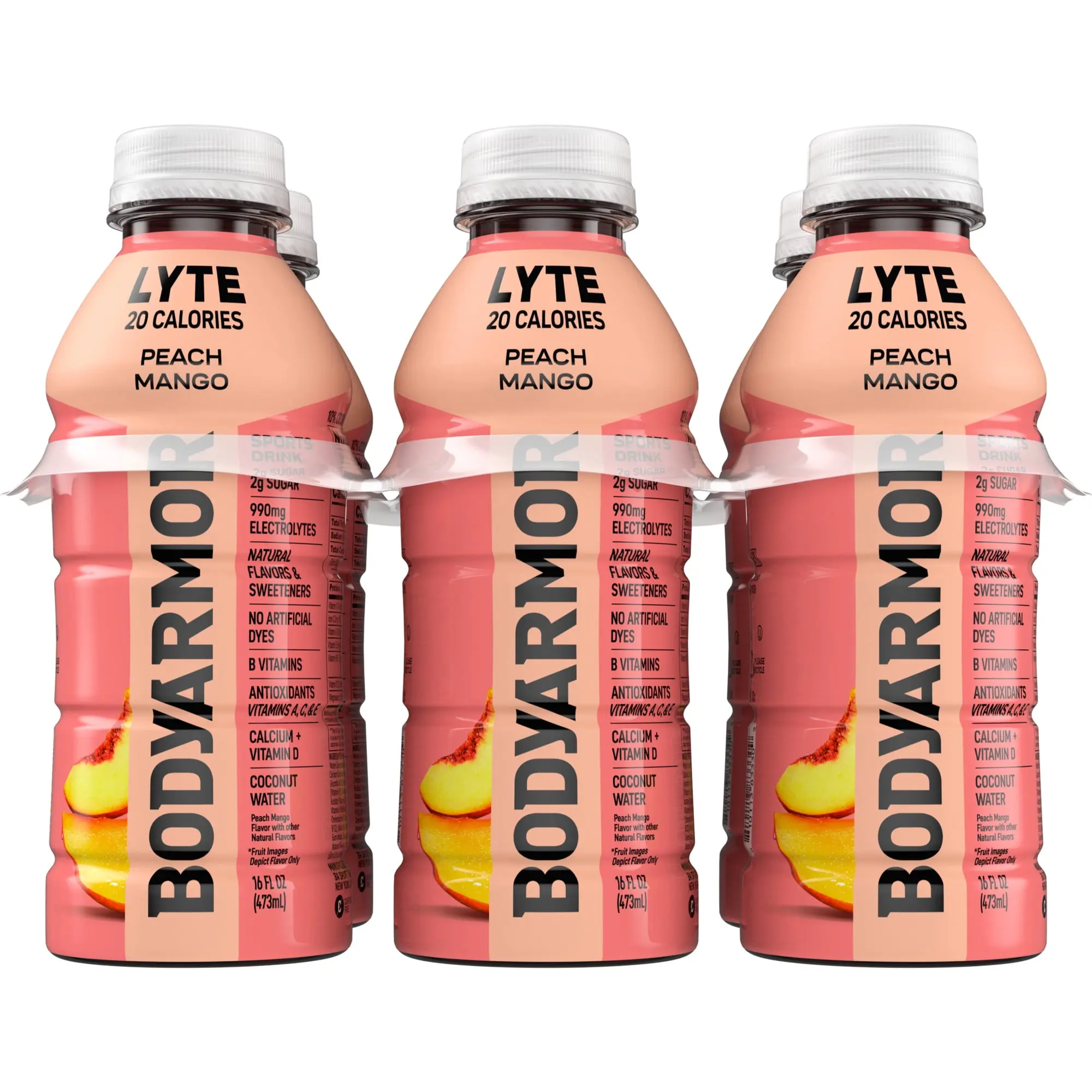 BODYARMOR Lyte Sports Drink Low-Calorie Sports Beverage, Strawberry Banana, Coconut Water Hydration, Natural Flavors with Vitamins, Potassium-Packed Electrolytes, Perfect for Athletes, 16 fl oz Bottle (Pack of 12)
