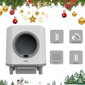 Dreamcat Household Smart Hands-Free Self-cleaning Cat Litter Box, 80LLarge-Capacity, Odor-Free, APP Control, Multi-Cat Home, high privacy toilet safety protection products, Cat companion, Feces Killer, automatic kitty litter box, pet stuff.