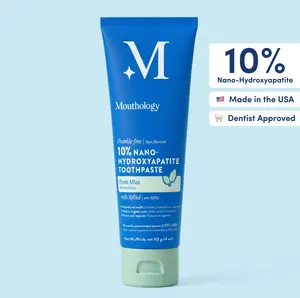 Mouthology 10% Nano-Hydroxyapatite Toothpaste | Fluoride-Free Enamel Care, Fresh Mint, Made in USA, Gentle Formula, Safe For All Oral