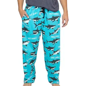Novelty Men's Pajama Pants, Fun Pajama Bottoms for Men, 100% Cotton PJ Pants with Pockets, Funny Pajamas, Fishing PJGift