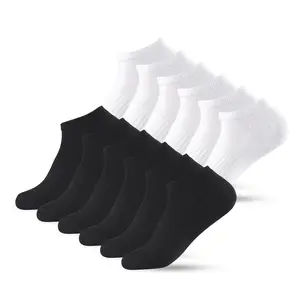 12 Pairs Cushion No Show Socks with Arch Support Cotton Unisex Athletic Sport Workout Running Comfort Sweat-absorbing Anti-Slip Comfy Value Pack