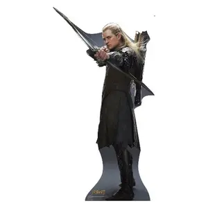 212 MAIN Large Legolas Figure Cardboard Cutout Decor - The Hobbit: The Desolation of Smaug, Advanced Graphics, Front Cutout Design, Included Easel, Room Decor