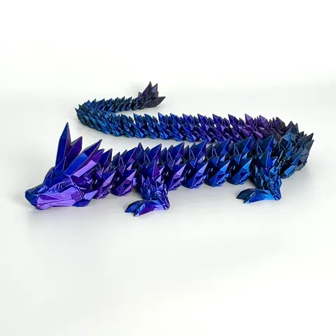 Vexxia Giant Articulated Crystal Dragon Figurine 24in