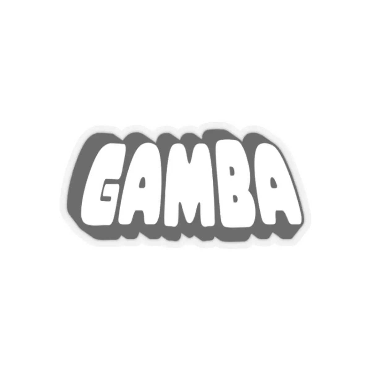 GAMBA Bubble Letter Logo Sticker | Kiss-Cut Sticker