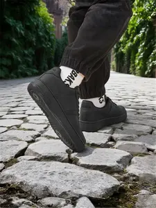 Air Force 1 Couple Casual Sneakers, Unisex Winter Platform, Trendy White Sports Shoes