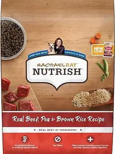 Nutrish Rachael Ray Premium Natural Dry Dog Food with Added Vitamins, Minerals & Taurine, Real Beef, Pea, & Brown Rice Recipe, 6 Pounds (Packaging May Vary)